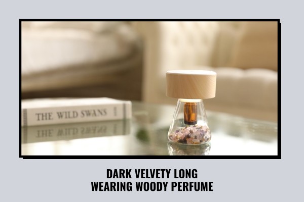 dark velvety long-wearing woody perfume