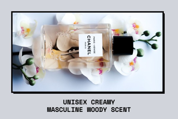 unisex creamy masculine woody scent